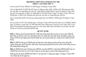 Nghị quyết 37/2007/NQ-HĐND phân bổ kinh phí trợ giá cước mặt hàng chính sách Quảng Trị