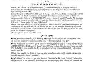 Quyết định 78/2007/QĐ-UBND chế độ công tác phí, chi tổ chức hội nghị cơ quan nhà nước đơn vị sự nghiệp công lập