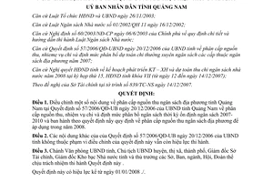 Quyết định 53/2007/QĐ-UBND phân cấp nguồn thu ngân sách địa phương Quảng Nam