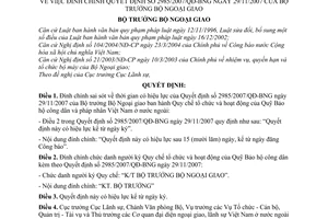 Quyết định 3266/QĐ-BNG Quy chế tổ chức hoạt động Quỹ Bảo hộ công dân pháp nhân Việt Nam ở nước ngoài đính chính 2985/2007/QĐ-BNG