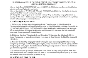 Thông tư liên tịch  152/2007/TTLT/BTC-BKHCN  hướng dẫn quản lý tài chính đối với hoạt động tổ chức hội chợ công nghệ và thiết bị