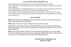 Quyết định 67/2007/QĐ-UBND quản lý vận tải khách công cộng