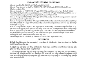 Quyết định 55/2007/QĐ-UBND mức thu nộp quản lý sử dụng lệ phí