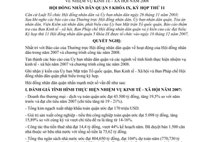 Nghị quyết 06/2007/NQ-HĐND nhiệm vụ kinh tế - xã hội năm 2008 quận 5