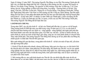 Thông báo 262/TB-VPCP kết luận Thủ tướng Chính phủ Nguyễn Tấn Dũng buổi làm việc lãnh đạo thành phố Hà Nội