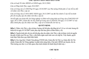 Quyết định 2621/QĐ-UBND năm 2007 chế độ phụ cấp nhân viên thú y cấp xã