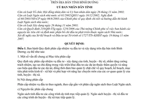 Quyết định 121/2007/QĐ-UBND phân cấp nhiệm vụ đầu tư xây dựng trên địa bàn tỉnh Bình Dương