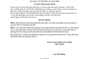 Quyết định 42/2007/QĐ-UBND Quy định tổ chức hoạt động ấp khu phố công tác bầu cử Trưởng ấp khu phố tỉnh Bến Tre