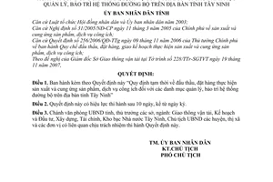 Quyết định 47/2007/QĐ-UBND  Quy định tạm thời đấu thầu, đặt hàng