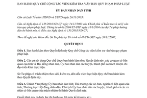 Quyết định 56/2007/QĐ-UBND Quy chế Cộng tác viên kiểm tra văn bản quy phạm pháp luật Đắk Lắk