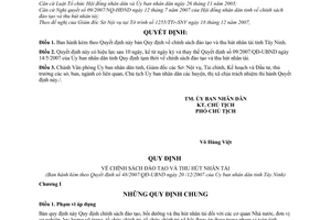 Quyết định 48/2007/QĐ-UBND  chính sách đào tạo thu hút nhân tài