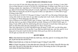 Quyết định 17/2007/QĐ-UBND mức thu, quản lý, sử dụng các loại phí lệ phí