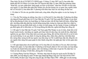 Chỉ thị 10/2007/CT-UBND tổ chức đón Tết Nguyên đán Mậu Tý năm 2008 quận Phú Nhuận