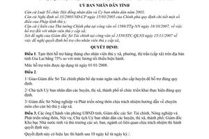 Quyết định 105/2007/QĐ-UBND tạm thời hỗ trợ nhân viên thú y cấp xã tỉnh Gia Lai