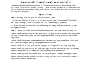 Nghị quyết 11/2007/NQ-HĐND chương trình hoạt động giám sát của hội đồng nhân dân Quận 11 năm 2008 Quận 11