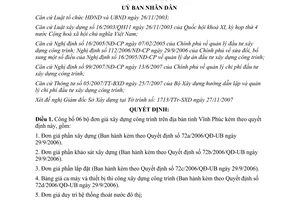 Quyết định 3901/QĐ-UBND năm 2007 công bố bộ đơn giá xây dựng công trình