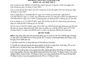 Nghị quyết 34/2007/NQ-HĐND mức giá đất trên địa bàn thành phố Buôn Ma Thuột