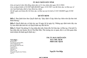 Quyết định 123/2007/QĐ-UBND dạy thêm học thêm