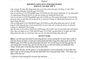 Nghị quyết 19/NQ-HĐND  thu phí bảo vệ môi trường