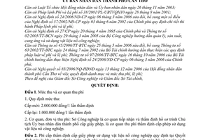 Quyết định 45/2007/QĐ-UBND phí thẩm định cấp giấy phép sử dụng vật liệu nổ công