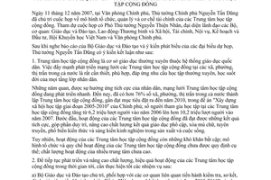 Thông báo 268/TB-VPCP kết luận Thủ tướng Chính phủ Nguyễn Tấn Dũng họp mô hình tổ chức quản lý cơ chế tài chính trung tâm học tập cộng đồng