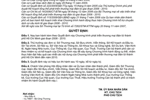 Quyết định 141/2007/QĐ-UBND Chương trình phát triển thương mại điện tử thành phố Hồ Chí Minh giai đoạn 2008-2010