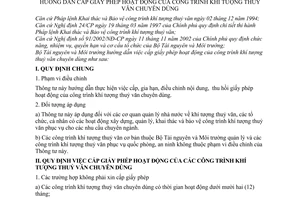Thông tư 11/2007/TT-BTNMT hướng dẫn cấp giấy phép hoạt động công trình khí tượng thuỷ văn chuyên dùng