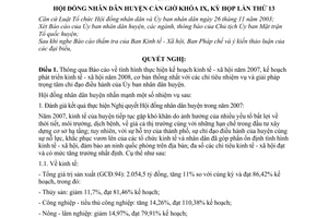 Nghị quyết 14/2007/NQ-HĐND tình hình kinh tế - xã hội năm 2007 và nhiệm vụ kinh tế - xã hội năm 2008