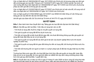 Quyết định 25/2007/QĐ-UBND quy định giá đất trên địa bàn tỉnh Đăk Nông