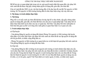 Hướng dẫn 1222/HD-STNMT 2007 về công tác đo đạc phục hồi mốc ranh đất tỉnh An Giang