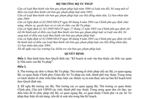 Quyết định 2892/QĐ-BTP Kế hoạch rà soát văn bản lĩnh vực quản lý nhà nước Bộ Tư pháp