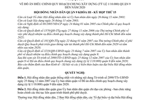 Nghị quyết 59/2007/NQ-HĐND đồ án điều chỉnh quy hoạch chung xây dựng (tỷ lệ 1/10.000) quận 9 đến năm 2020