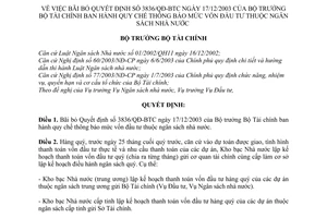 Quyết định 4039/QĐ-BTC bãi bỏ Quyết định 3836/QĐ-BTC