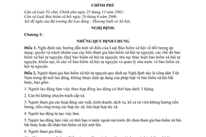 Nghị định 190/2007/NĐ-CP bảo hiểm xã hội tự nguyện hướng dẫn Luật Bảo hiểm xã hội