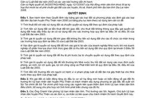 Quyết định 123/2007/QĐ-UBND bảng giá các loại đất trên địa bàn huyện Phú Thiện, tỉnh Gia Lai năm 2008