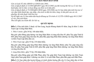 Quyết định 109/2007/QĐ-UBND chia tách thôn thuộc xã Sơn Lang, huyện Kbang, tỉnh Gia Lai