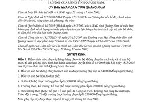 Quyết định 59/2007/QĐ-UBND điều chỉnh mức phụ cấp cán bộ không chuyên cấp xã Quảng Nam