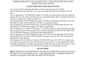 Quyết định 3109/2007/QĐ-UBND  phân cấp mua sắm tài sản, quản lý nhà nước tài sản nhà nước