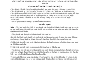 Quyết định 84/2007/QĐ-UBND  nguyên tắc xác định giá trị tài sản