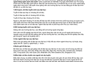 Thông báo 13708/TB-BGDĐT tuyển giảng viên đại học cao đẳng gửi đào tạo sau đại học cơ sở nước ngoài bằng ngân sách nhà nước năm 2008