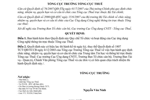 Quyết định 1834/2007/QĐ-TCT Quy chế tổ chức và hoạt động của Cục ứng dụng