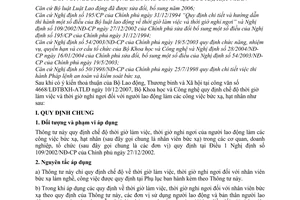 Thông tư 31/2007/TT-BKHCN hướng dẫn thực hiện chế độ thời giờ làm việc thời giờ nghỉ ngơi người lao động làm công việc bức xạ, hạt nhân