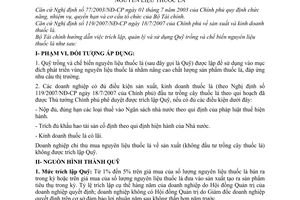 Thông tư 164/2007/TT-BTC hướng dẫn trích lập quản lý sử dụng quỹ trồng chế biến nguyên liệu thuốc lá