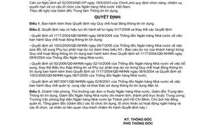 Quyết định 51/2007/QĐ-NHNN quy chế hoạt động thông tin tín dụng