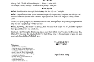 Nghị định 179/2007/NĐ-CP Quy chế làm việc của Chính phủ