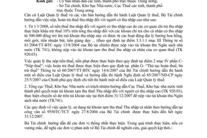 Công văn 128/BTC-TCT hướng dẫn nộp, thoái trả và tất toán tài khoản tạm thu thuế thu nhập người có thu nhập cao