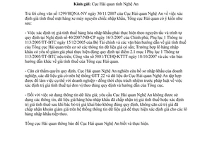 Công văn 91/TCHQ-KTTT xác định giá tính thuế mặt hàng xe máy nguyên chiếc nhập khẩu