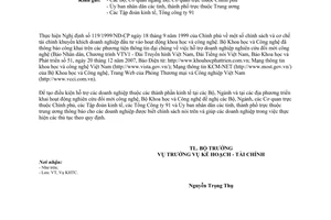 Công văn 25/BKHCN-KHTC  triển khai hỗ trợ doanh nghiệp nghiên cứu đổi mới công nghệ