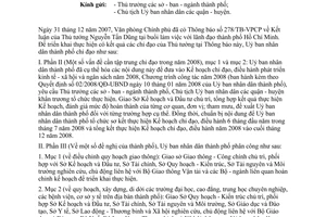 Công văn 239/UBND-THKH phân công triển khai thực hiện TB 278/TB-VPCP