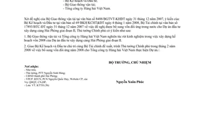 Công văn 430/VPCP-KTTH đề nghị được bổ sung vốn đối ứng trong nước cho Dự án đầu tư xây dựng cảng Hải Phòng giai đoạn II